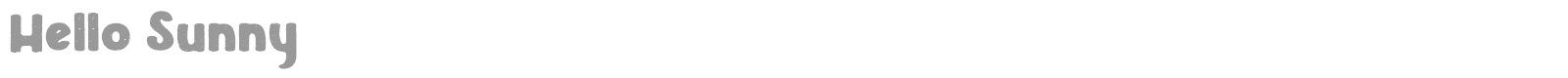 Hello Sunny font preview